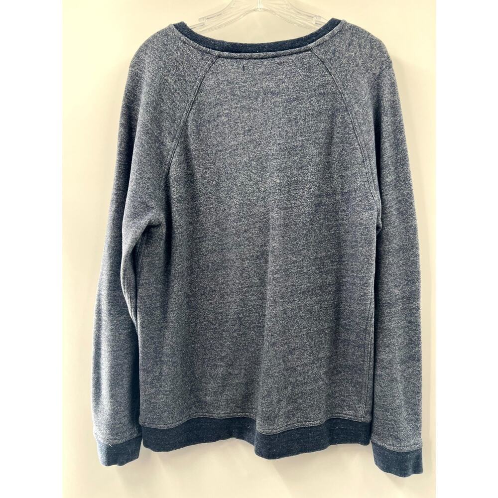 Everlane Women's Blue Heathered Cotton Long Sleeve Pullover Sweatshirt Sz Large - Picture 2 of 8